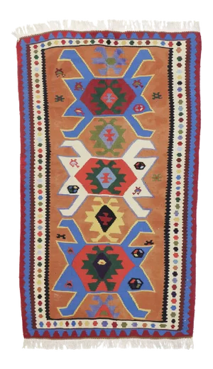 Vintage Persian Shiraz Kilim Rug, 03'04 X 05'08