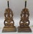 1990s Pair of French Provincial Style Carved Wood Table Lamps With Bronze Finials For Sale - Image 5 of 8