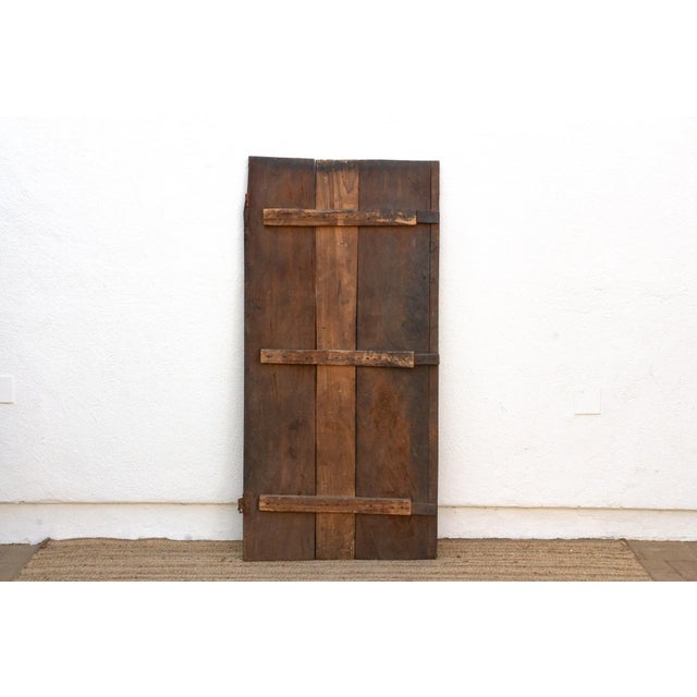 Antique Knot & Lattice Carved Igbo Door For Sale In Los Angeles - Image 6 of 7