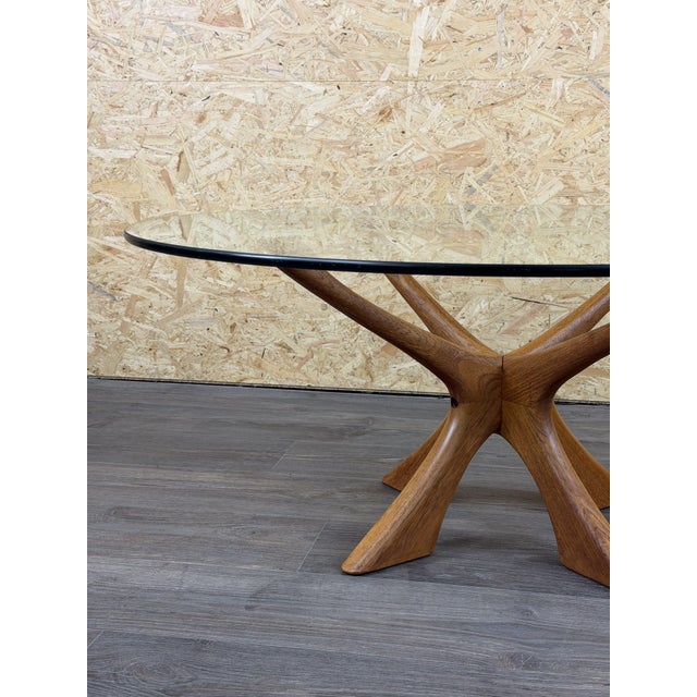 Niels Eilersen Teak Coffee Table T118 Glass by Illum Wikkelso for Niels Eilersen, 1970s For Sale - Image 4 of 18
