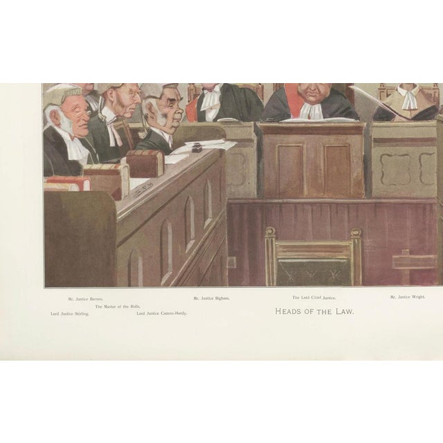 Vincent Brooks, Vanity Fair Heads of the Law Judicial Caricature, British Courtroom Scene, 1902, Print For Sale - Image 4 of 9