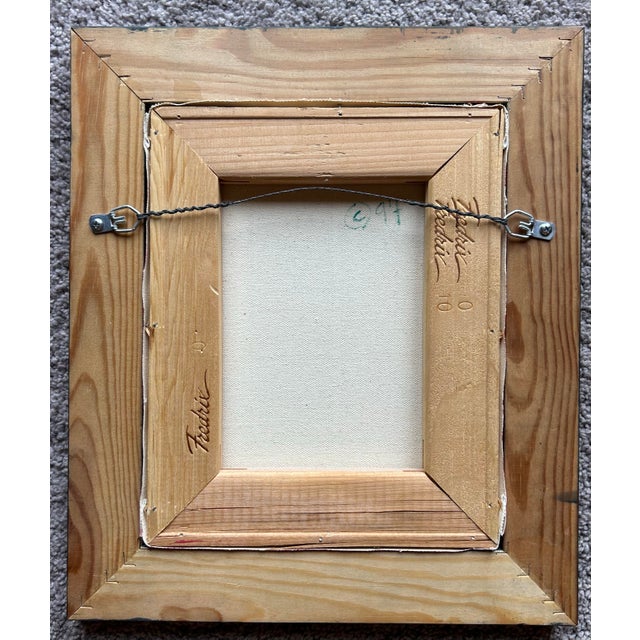 1990s Original Painting of Interior With Angel by Fay Sciarra For Sale - Image 5 of 6