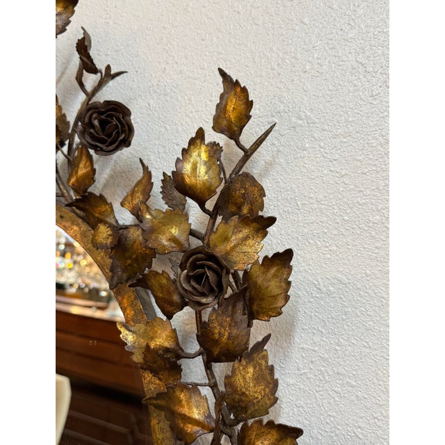 Vintage Gilt Tole Mirror For Sale - Image 10 of 10