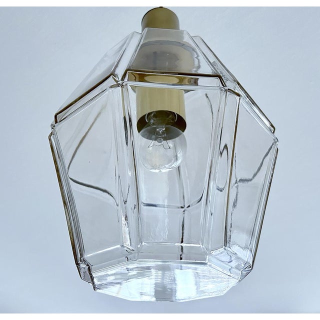 Vintage Pendant Light in Glass from Limburg For Sale - Image 10 of 18