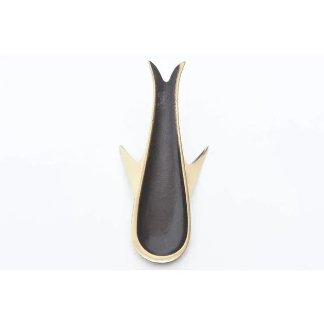 Metal Vintage Hagenauer Biomorphic Polished Brass and Black Metal Bowls or Sculptures, Set of 4 For Sale - Image 7 of 9