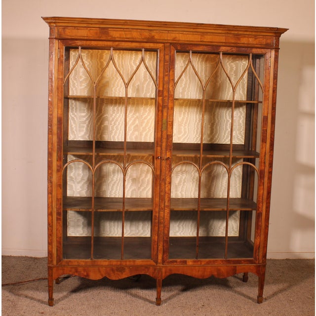 Showcase in Mahogany and Burl Walnut For Sale - Image 13 of 13