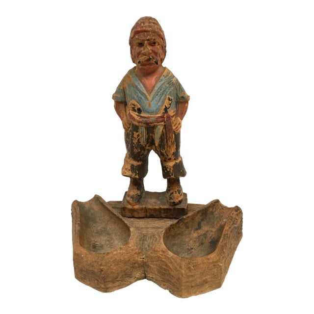 Vintage Hand Carved German Pipe Holder For Sale