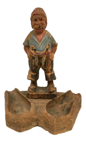 Vintage Hand Carved German Pipe Holder