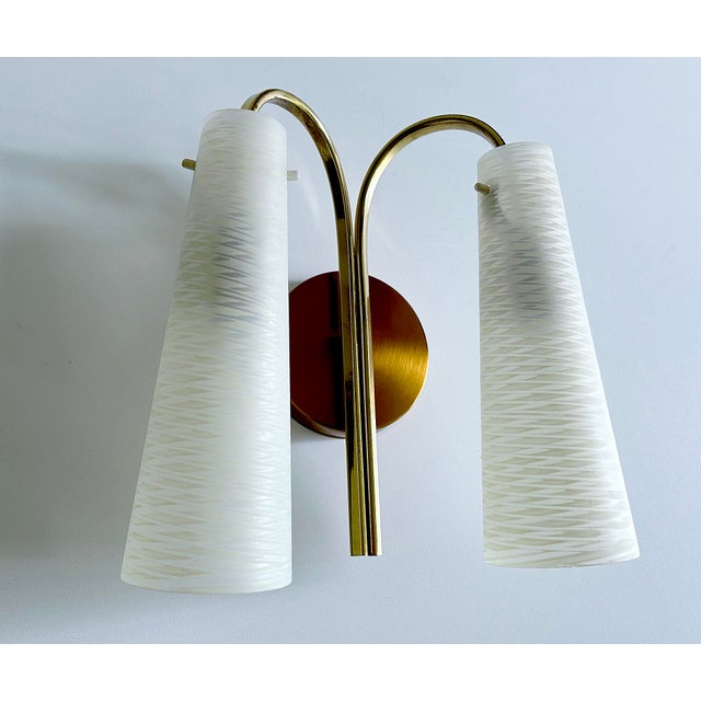 Vintage Glass Wall Light from Hillebrand, 1950s For Sale - Image 16 of 18