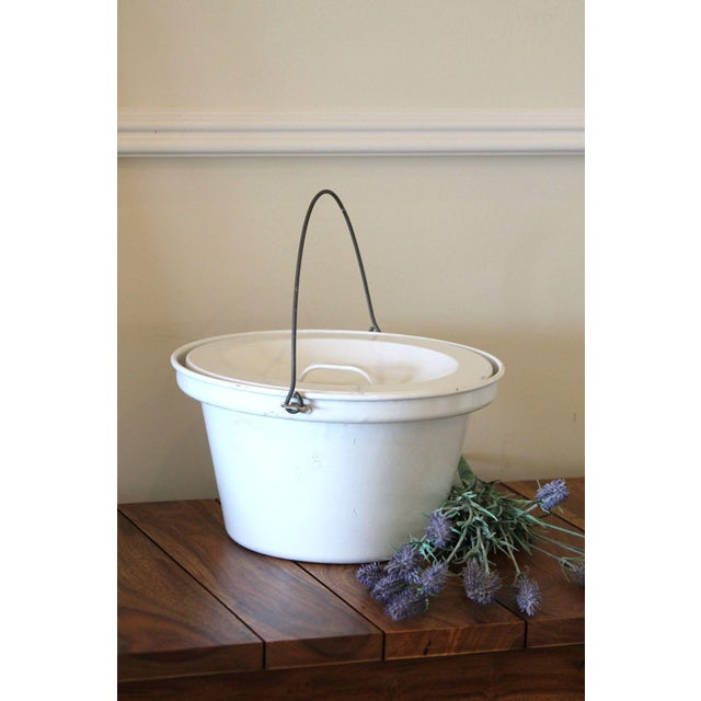 Made in Bavaria, Germany in the late 1800s for the German and European market, this slop bucket or water closet pail was...
