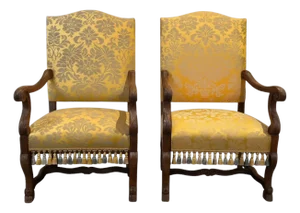 Pair of Baroque Revival Armchairs Circa 1870