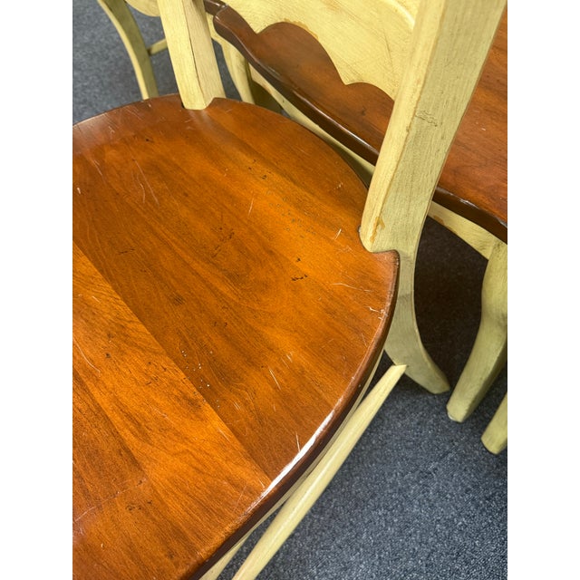French Country Late 20th Century Hooker Furniture Ladderback Dining Chairs - Set of 8 For Sale - Image 3 of 12