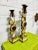 Rustic European 1980s Decorative Metal Candlesticks - Set of 3 For Sale - Image 3 of 8