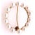 Modern 14 Karat Yellow Gold and Cultured Pearl Circle / Eternity Brooch For Sale - Image 3 of 9