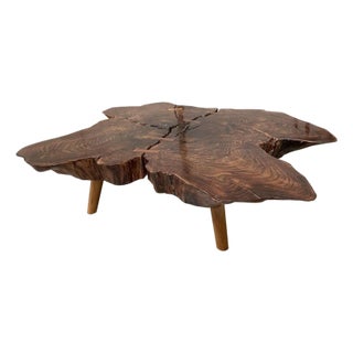 Andrianna Shamaris Amorphous Rosewood Coffee Table For Sale