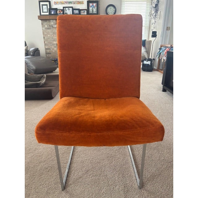 Vintage Set of 6 Mid-Century Modern Milo Baughman for Thayer Coggin Chrome Dining Chairs & Smoked Glass Dinning Table For Sale - Image 13 of 17