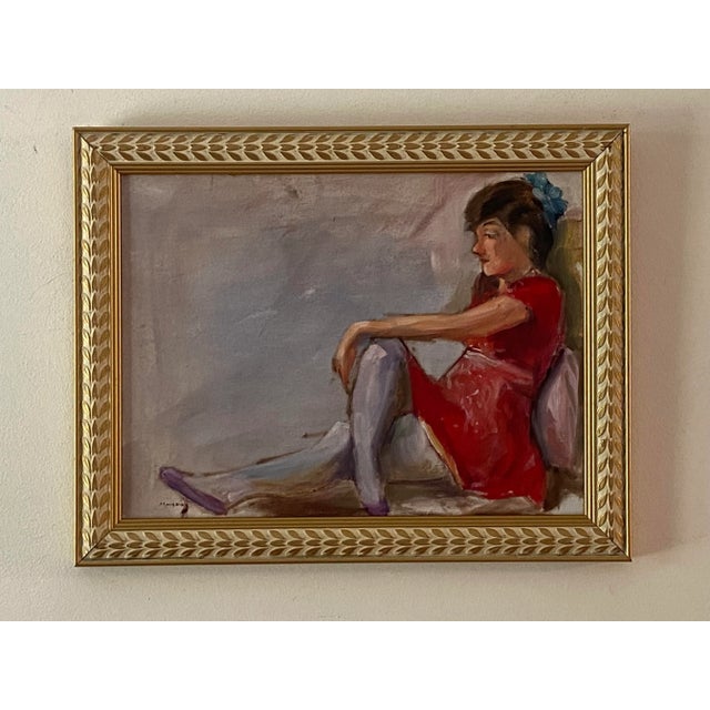 Original Figurative Oil Painting of Millennial Woman in Mini Dress by Marina Movshina For Sale - Image 9 of 9