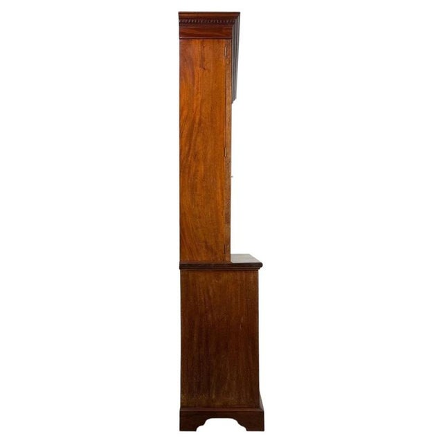 Wood Large Antique 18th Century English Georgian Mahogany Bookcase For Sale - Image 7 of 13