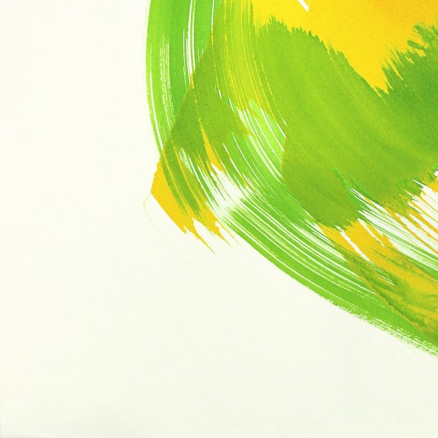 The Green Dress 6 - Minimalist Figurative Ink Painting on Paper Original Artwork by Bettina Mauel For Sale - Image 4 of 5