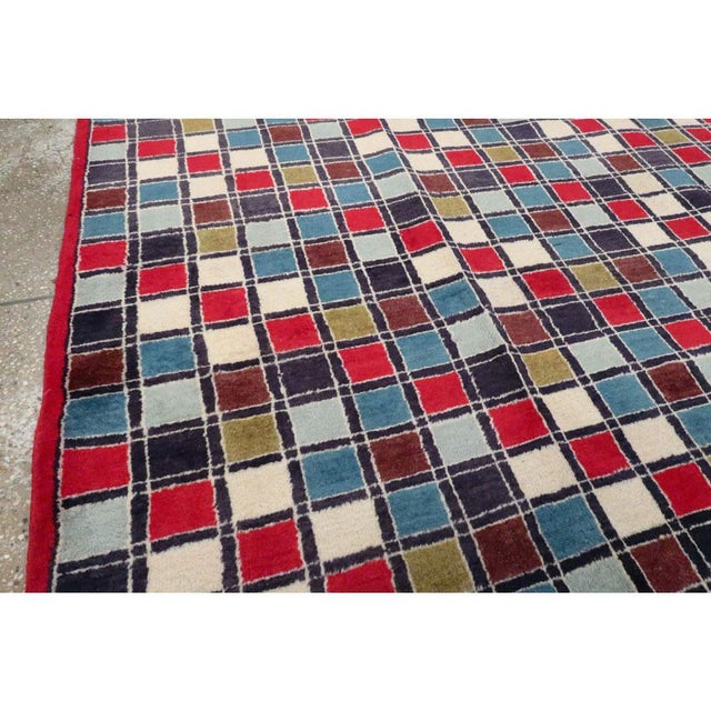 Modern Galerie Shabab Collection Vintage Persian Kashan Modernist Rug For Sale - Image 3 of 7
