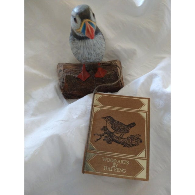 Hai Feng Ma Wood Art Puffin For Sale - Image 9 of 9