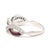 1.3ctw Ruby & Diamond Criss Cross Band Ring, 18k White Gold, Ring Size 7 For Sale - Image 4 of 6