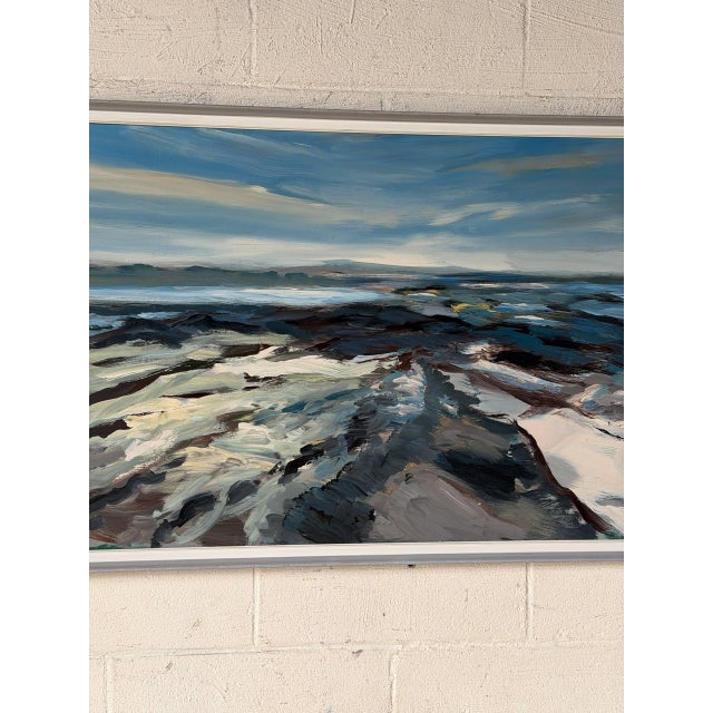 1970s Kay Andersen Coastal Landscape Painting Vintage 1972 For Sale - Image 5 of 9