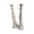 Rustic European Tall Architectural Column Candlesticks Pair For Sale - Image 3 of 8