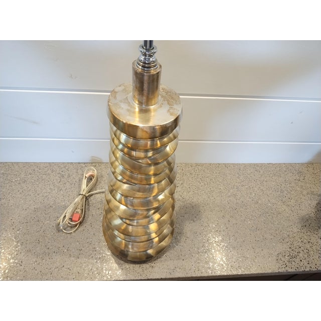 Baker Furniture Company Jie Table Lamp in Silver Finish From Baker's McGuire Collection, Design by Robert Kuo For Sale - Image 4 of 8