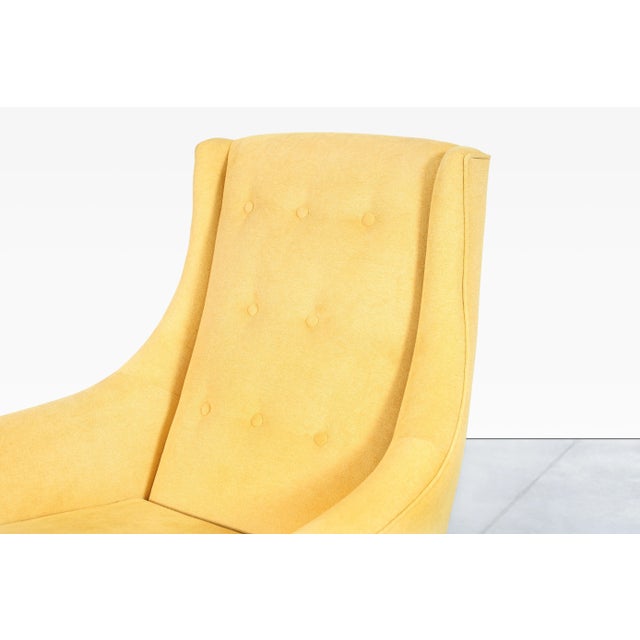 Wood Mid-Century Modern Sculptural Walnut High-Back Lounge Chairs, 1960s For Sale - Image 7 of 12