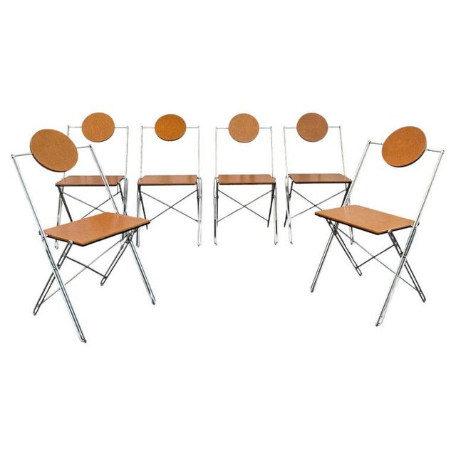 Set of Six Post-Modern r.j.c. Reversible Folding Chairs by René-Jean Caillette For Sale - Image 9 of 9
