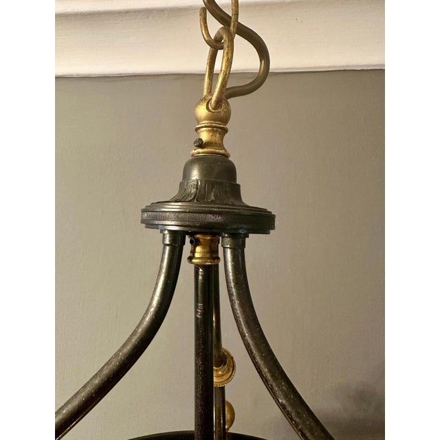 Empire Gilt Brass and Patinated Bronze Lantern, 1890s For Sale - Image 14 of 18