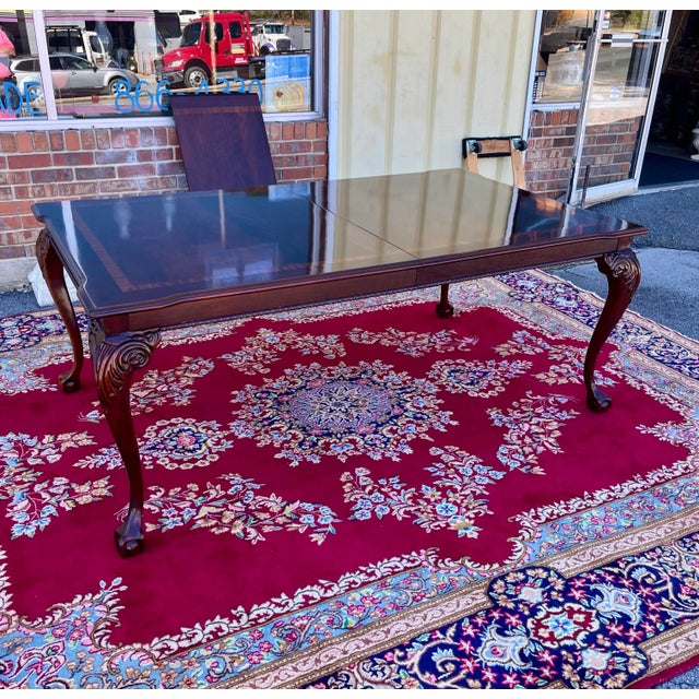 Thomasville Flame Mahogany Dining Table For Sale - Image 12 of 14