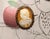Tangerine Antique Victorian Cameo Shell Brooch Greek Young Lady For Sale - Image 8 of 8