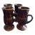 1970s Brown Glazed Porcelain Cappuccino Mugs- Set of 4 For Sale