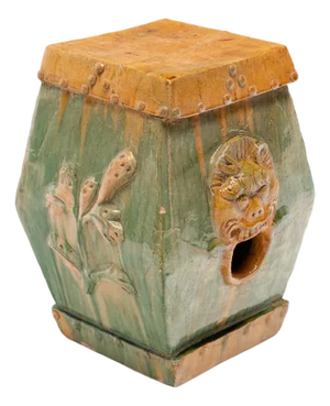 Chinese Petite Sancai Garden Drum, C. 1875