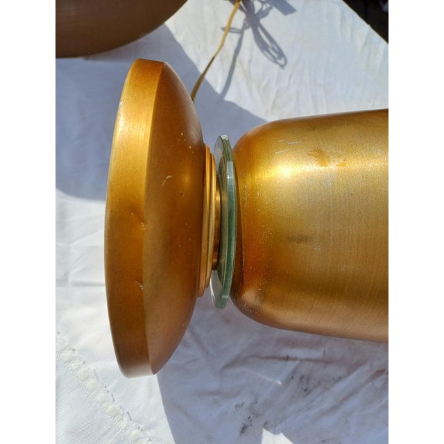 Vintage Gold Aluminum Lamps, 1960s, Set of 2 For Sale - Image 12 of 16