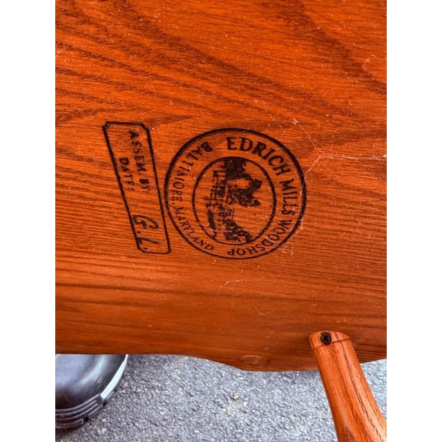 Wood Vintage Edrich Mills Windsor Bow Back Oak Dinning Side Chairs. Set of 8 For Sale - Image 7 of 16