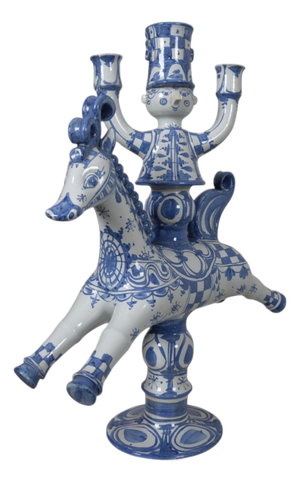 Large Antique Ceramic Candleholder by Bjørn Wiinblad, 1890s