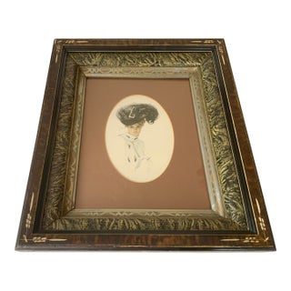 Signed Harrison Fisher Lithograph Dated 1907 For Sale