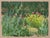 In the Thicket by Judd Mercer | Gouache On Paper Floral scene with green foliage and colorful flowers. For Sale