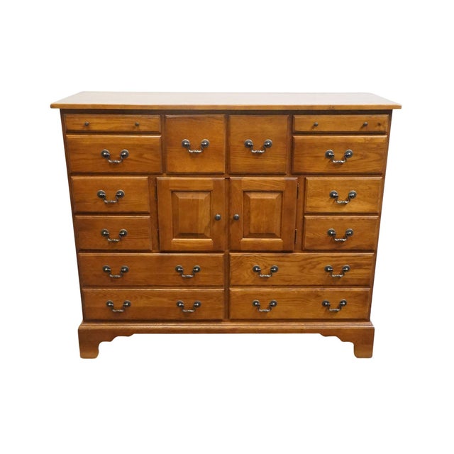 American Keller Furniture Solid Cherry Early American Colonial Revival 52" Master Chest 2680-90 For Sale - Image 3 of 15