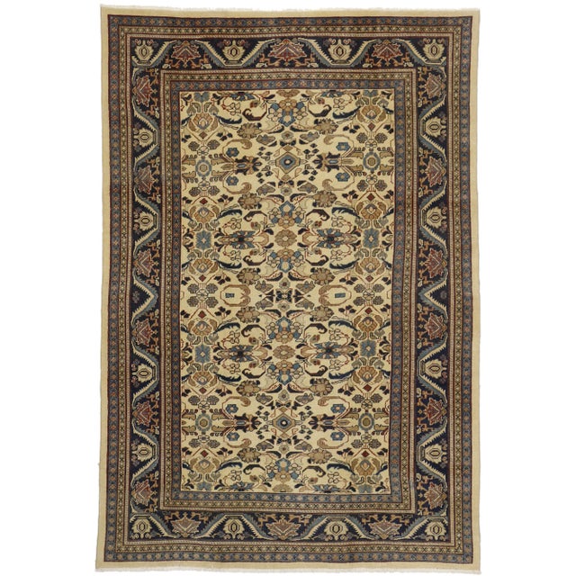 Mid 20th Century Vintage Persian Mahal Rug - 06'11 x 10'01 For Sale - Image 5 of 5