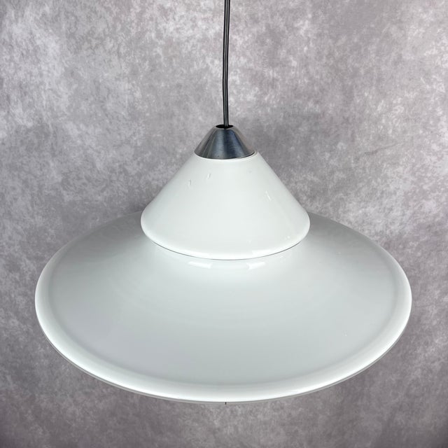 White Vintage Danish Lamp in Opal Glass from Royal Copenhagen, 1980s For Sale - Image 8 of 9