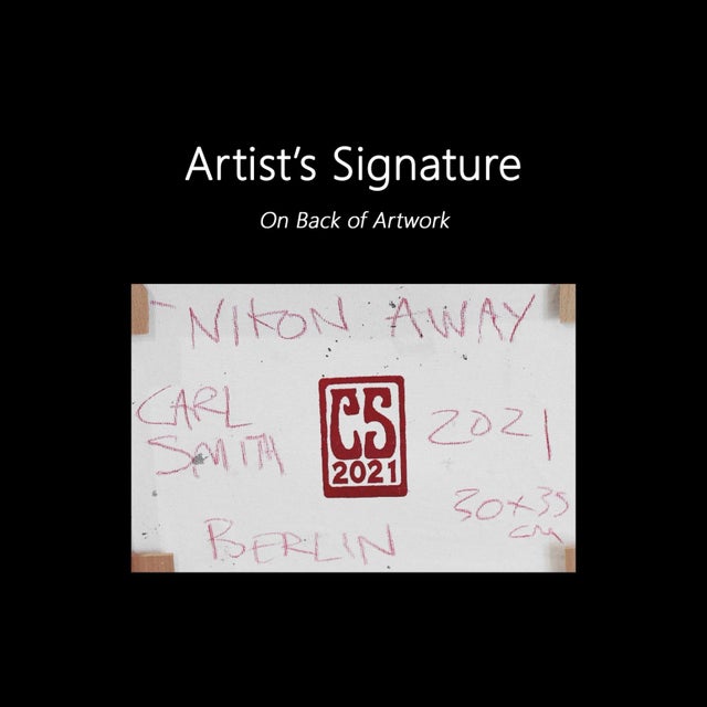 "Nikon Away" Contemporary Trompe L'oeil Still Life Painting by Carl Smith For Sale - Image 9 of 9