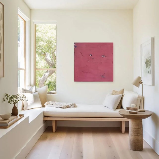 Purple Hot Summer - Contemporary Vibrant Abstract Textural Painting on Canvas Original Artwork by Taylour Martin For Sale - Image 8 of 9