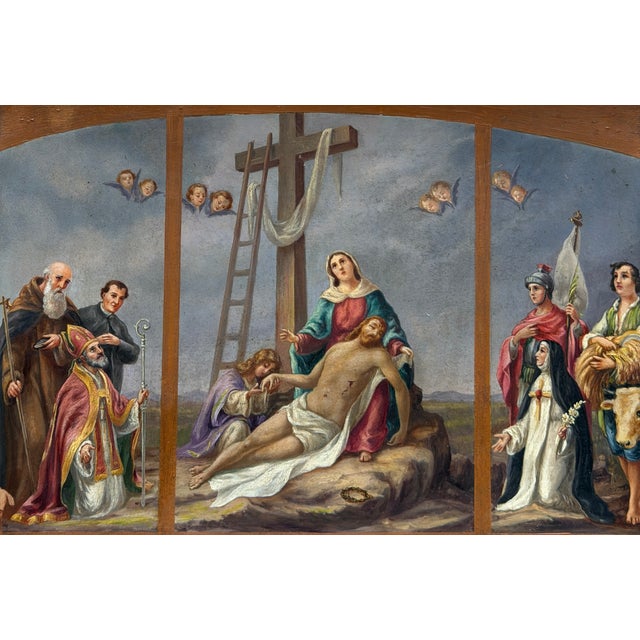 The Deposition of Christ, 1700s-1800s, Oil Painting, Framed, in Very Good conditions. Designed before 1890