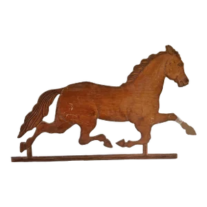 Antique 20th C Carved Horse Wall Plaque/Relief