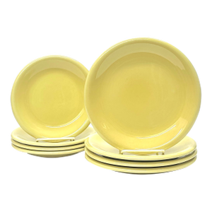 Mid Century Modern Yellow Side and Dinner Plates by Russel Wright for Sterling China - Settings for 4 / 8 Pieces