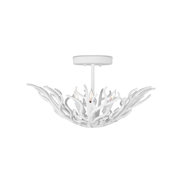 Currey & Company Currey & Company Snowfall Semi-Flush Mount For Sale - Image 4 of 5
